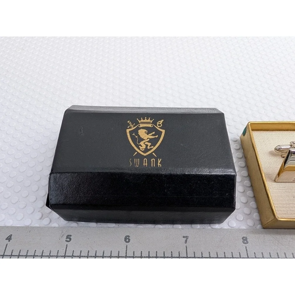 Swank Cuff‎ Links Rectangle Silver Tone Cufflinks